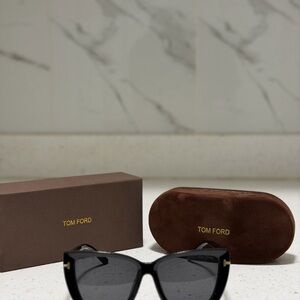 Tom Ford Dark Sunglasses with Brown Case